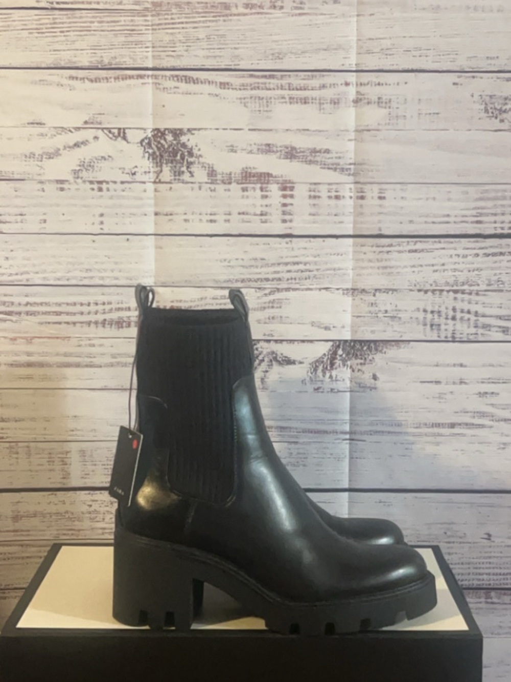Zara Black Sock Booties